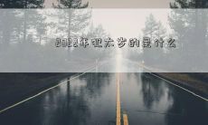 2022年犯太岁的是什么