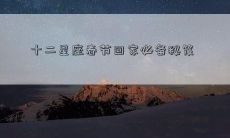 十二星座春节回家必备秘笈