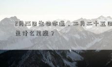 2月25日生日命运,二月二十五日是什么星座?