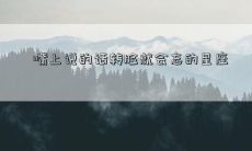 嘴上说的话转脸就会忘的星座