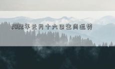 2022年元月十六日生肖运势