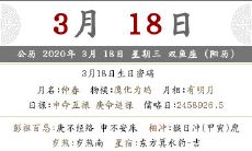 2020年3月18日—阴历二月二十五宜忌·禁忌详析!