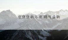 女宝宝的小名 洋气点的