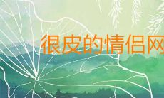 很皮的情侣网名如何取最甜蜜有趣