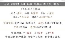 2019年七月十四喜神在哪?卦象怎么样?