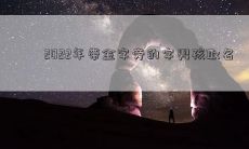2022年带金字旁的字男孩取名