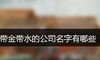 带金带水的公司名字有哪些