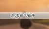 游戏霸气名字
