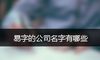 易字的公司名字有哪些