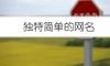 独特简单的网名