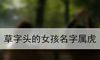 草字头的女孩名字属虎