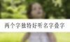 两个字独特好听名字叠字