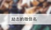 励志的微信名