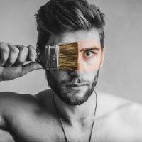 面部友好的男士脸部功能，生活形式的男人的脸