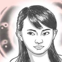 女人，右眉毛，痣痣