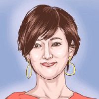 女人的脸的脸上非常小心。