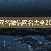 QQ个性网名微信网名大全2022最新版