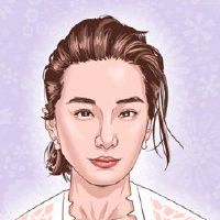 女性的脸可拆卸脸圆形的心