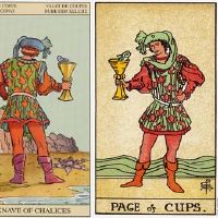 塔罗牌处于反向业务和情感财富,圣杯将分析