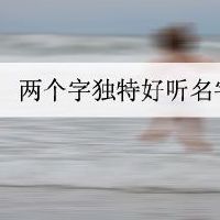 两个字独特好听名字游戏名字