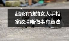 掌纹清晰的超级富豪女性:用章法处理事务