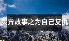 沉迷于复仇的灵异故事:陷入疯狂的魔咒,一个人为自己寻求正义的复仇之路