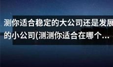 通过测试,了解你适合加入稳定的大公司还是潜力无限的小公司,以及你适合在哪个国家工作!