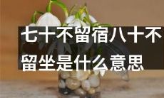 什么是“七十不留宿,八十不留坐”的寓意和含义?