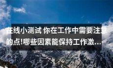 通过在线小测试了解工作注意事项,发现保持工作激情的因素