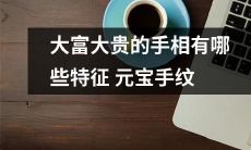 揭秘大富大贵者的手相:探究元宝手纹及其他特征