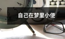 在一场梦中，我意识到自己正在做小便，感到惊讶和担忧