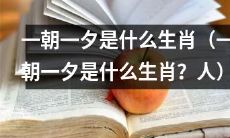 一朝一夕到底是哪个生肖？答案揭晓：居然是“人”！