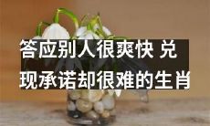 这个生肖在答应他人时很轻易，但实现他们的承诺却很困难