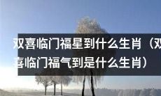 哪些生肖会在双喜临门、福星高照的情况下得到好运呢?
