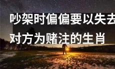 哪些生肖在吵架时会以失去对方为赌注?