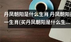 买丹凤朝阳是哪个生肖?谁能告诉我丹凤朝阳代表哪个生肖?