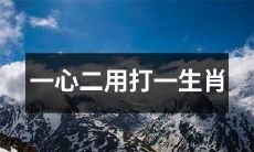 用一颗心，同时完成两件事，猜猜看又是哪个生肖？