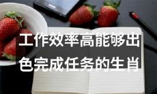 勤奋工作、高效完成任务的生肖排行榜