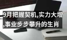 利用9月机遇大幅增益,在事业的攀升中抓住关键生肖