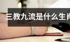 什么生肖属于三教九流的范畴？