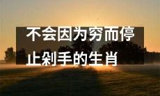 12个生肖：不会因为贫困而停止购物狂欢的秘诀