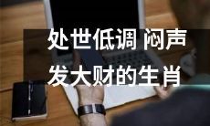 如何运用低调处世的智慧秘诀，成功实现闷声发大财的生肖选手？