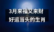 3月财运亨通，好运护身：十二生肖中谁将拥有幸福运势？