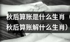 求助：秋后算账的属相是什么（秋后算账指向哪个生肖）