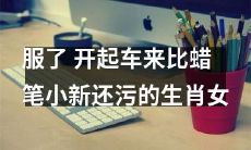 感到无力的生肖女,驾车时甚至比蜡笔小新还要糟糕