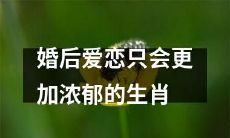 根据星座学：婚姻生活中爱情将更为细水长流，持久浓烈的十二生肖