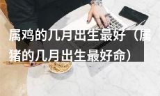 针对属鸡和属猪的出生月份，探讨何种时间段最有利于命运的发展