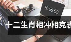 十二生肖相冲相克关系参照表：详细展现中国文化传统中十二生肖之间的相互关联以及相应的冲与克的影响