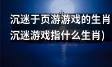 哪些生肖容易沉迷于页游游戏而失去自我？