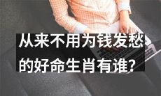 有哪些生肖的好命让他们永远不必为金钱焦虑？